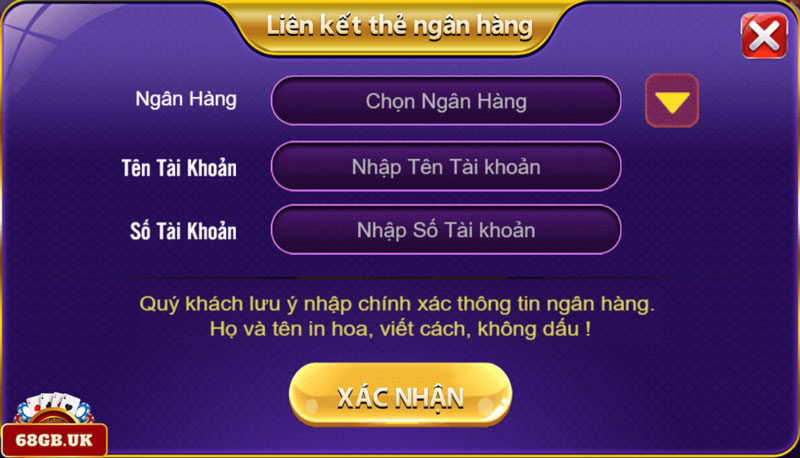 Nhập thông tin theo yêu cầu