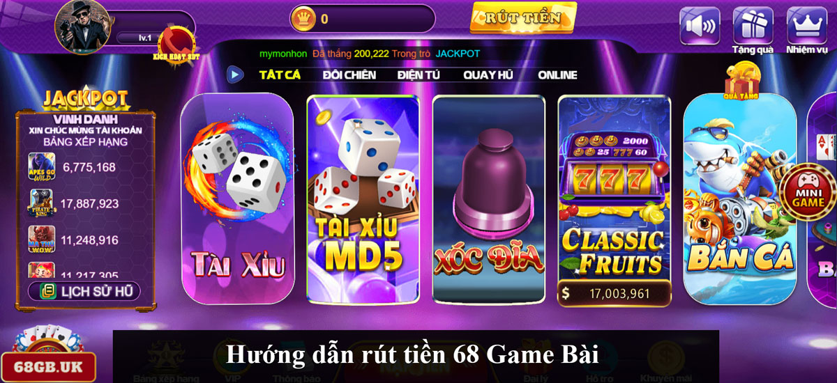 rút tiền 68 game bài